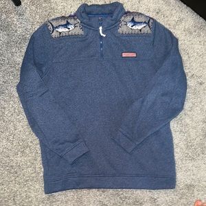 Large Men’s Navy Vineyard Vines Quarter Zip